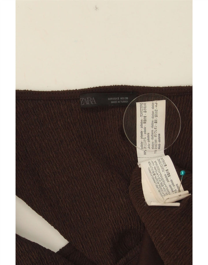 ZARA Γυναικείο Γιλέκο UK 8 Μικρός Καφέ Πολυεστέρας