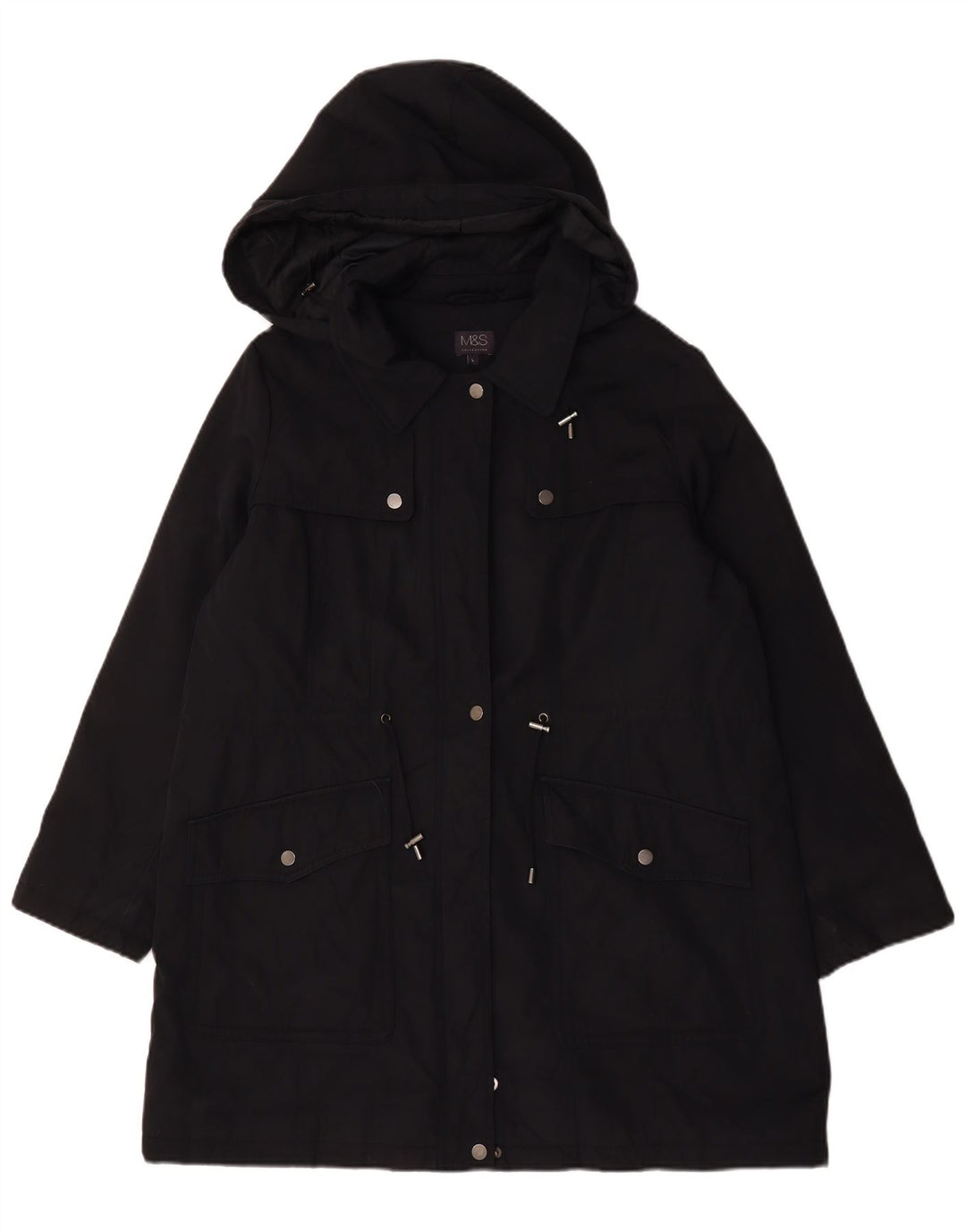 Marks & Spencer Γυναικείο Μπουφάν με κουκούλα Parka UK 16 Large Black