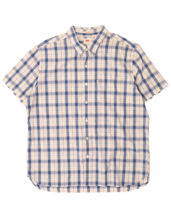 Ανδρικό κοντομάνικο πουκάμισο Levi's XL Blue Check Cotton