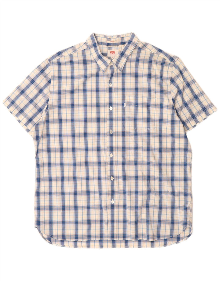 Ανδρικό κοντομάνικο πουκάμισο Levi's XL Blue Check Cotton
