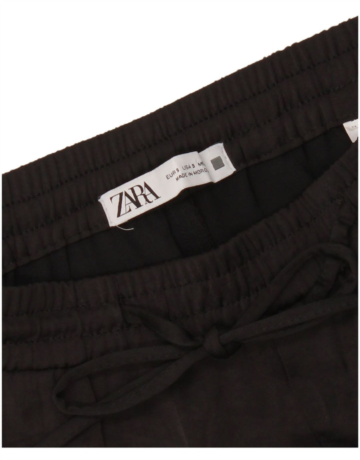 Zara Γυναικείο ίσιο παντελόνι Cargo Small W27 L31 Μαύρο