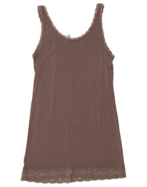 Γυναικείο Μίνι Σλιπ Φόρεμα Benetton UK 6 XS Γκρι βισκόζη