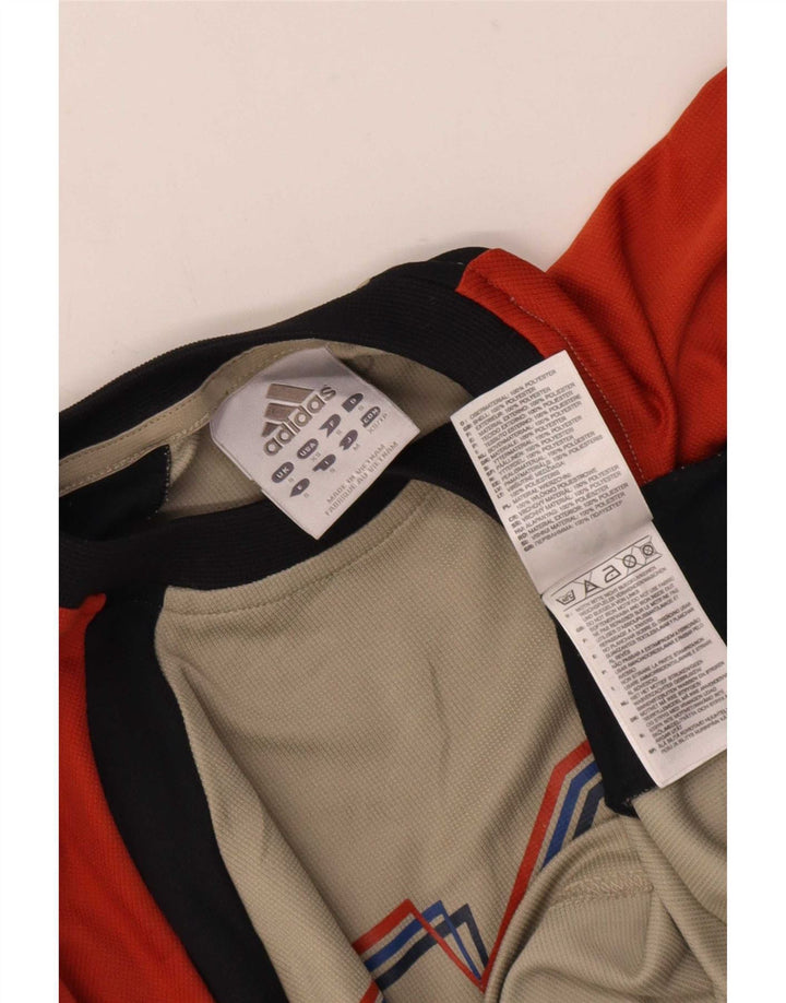 Adidas Ανδρικό γραφικό τοπ μακρυμάνικο μικρό μπεζ χρώματος πολυεστέρας