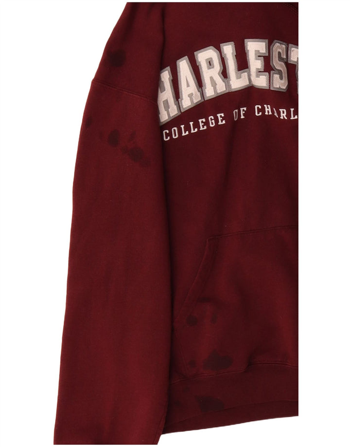 CHAMPION Ανδρικό Charleston Graphic Hoodie Jumper Μικρό βαμβακερό μπορντό