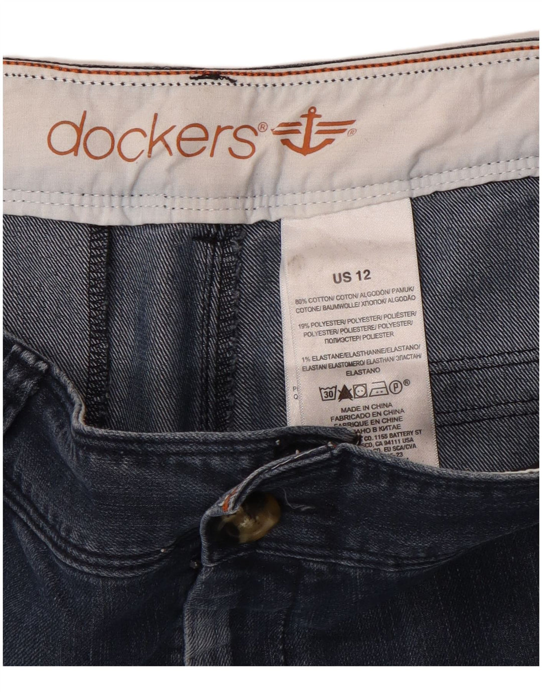 Dockers Γυναικείο τζιν σορτς US 12 Large W34 Navy Blue Cotton