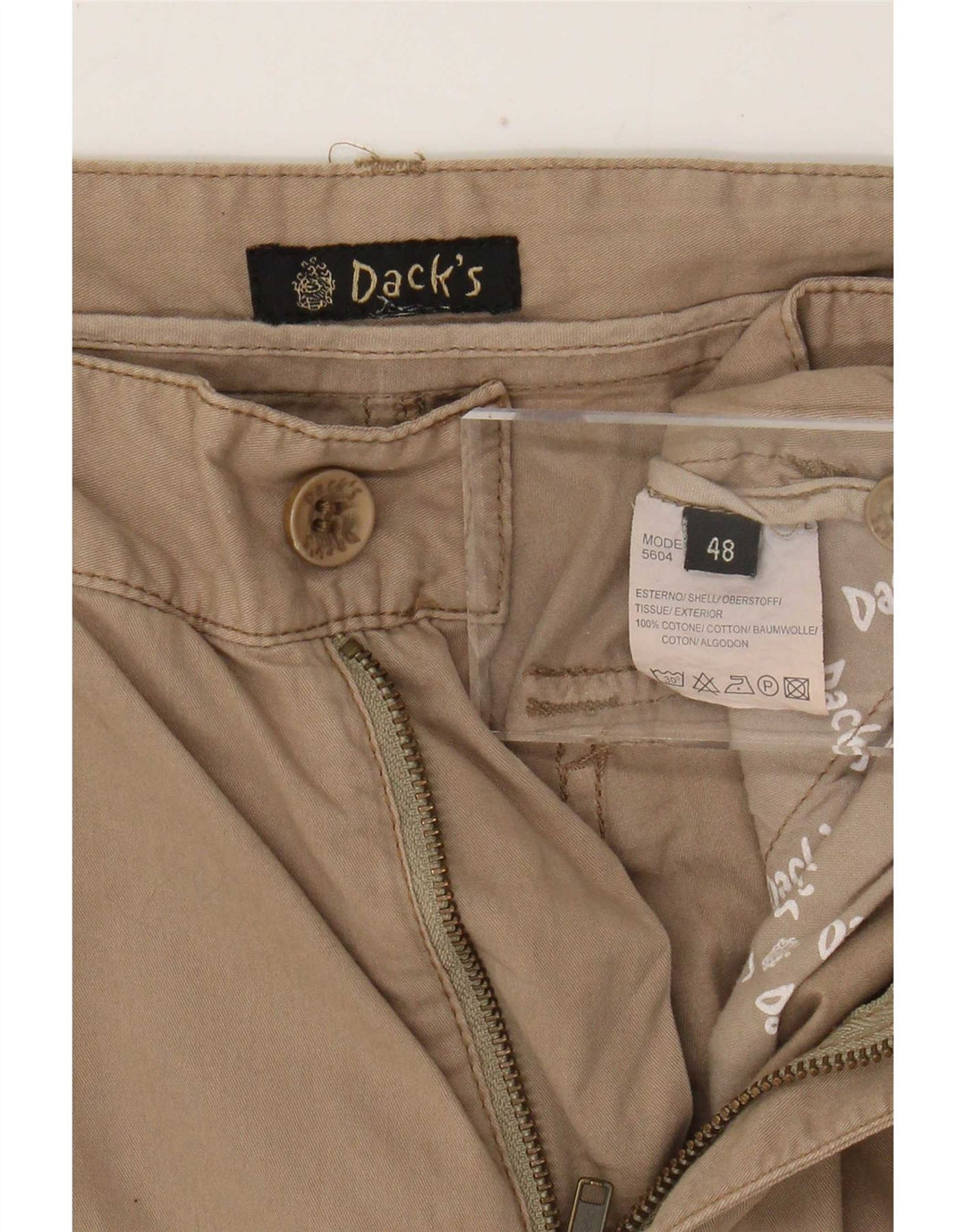 Ανδρικό σορτς Cargo Dack's IT 48 Medium W30 Μπεζ βαμβακερό