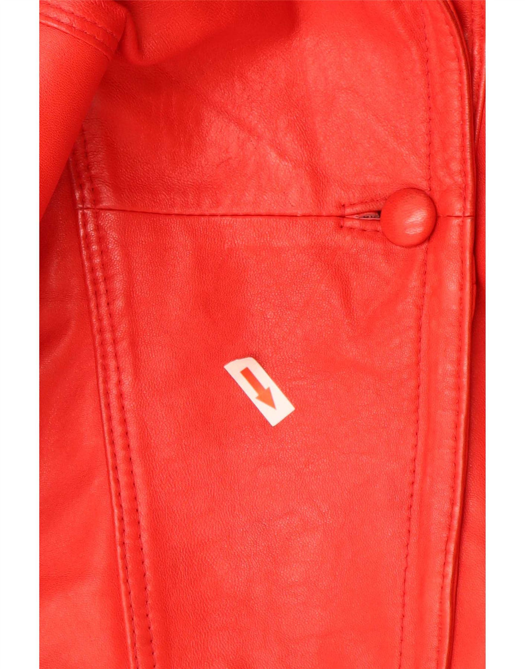 Vintage Γυναικείο Oversized Δερμάτινο Παλτό UK 18 XL Κόκκινο