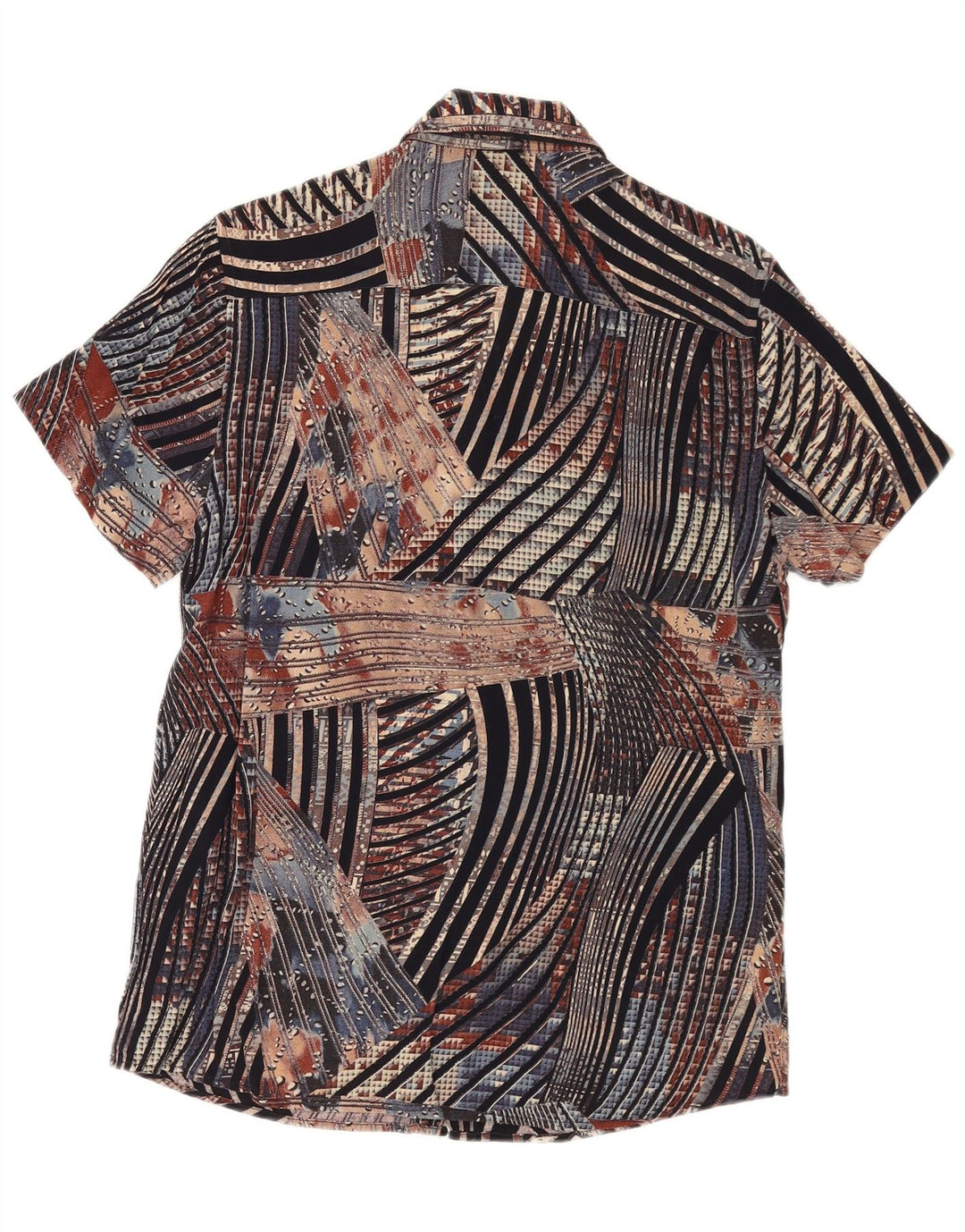 Ανδρικό κοντομάνικο πουκάμισο VINTAGE Μικρό πολύχρωμο ριγέ