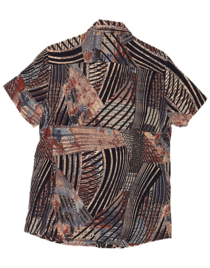 Ανδρικό κοντομάνικο πουκάμισο VINTAGE Μικρό πολύχρωμο ριγέ