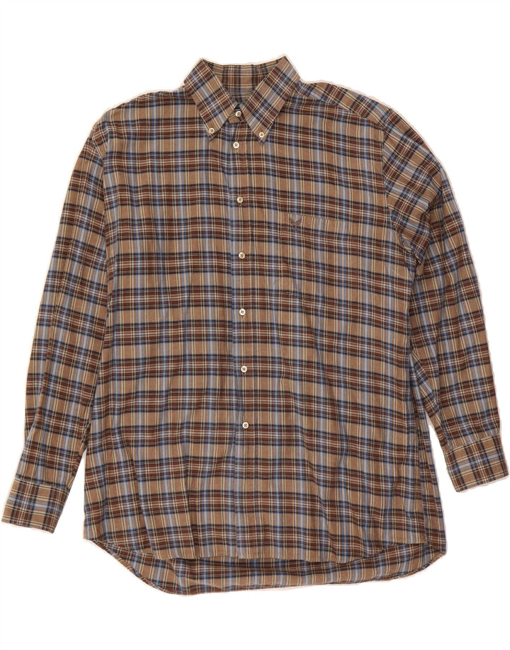 AVIREX Mens Flannel Shirt XL Brown Check Vintage Avirex and Second-Hand Avirex from Messina Hembry 