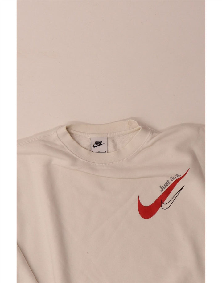 Ανδρικό φούτερ NIKE Jumper από μεσαίο λευκό βαμβακερό