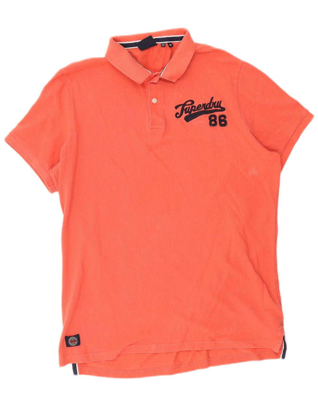 Ανδρικό μπλουζάκι πόλο Superdry XL πορτοκαλί βαμβακερό