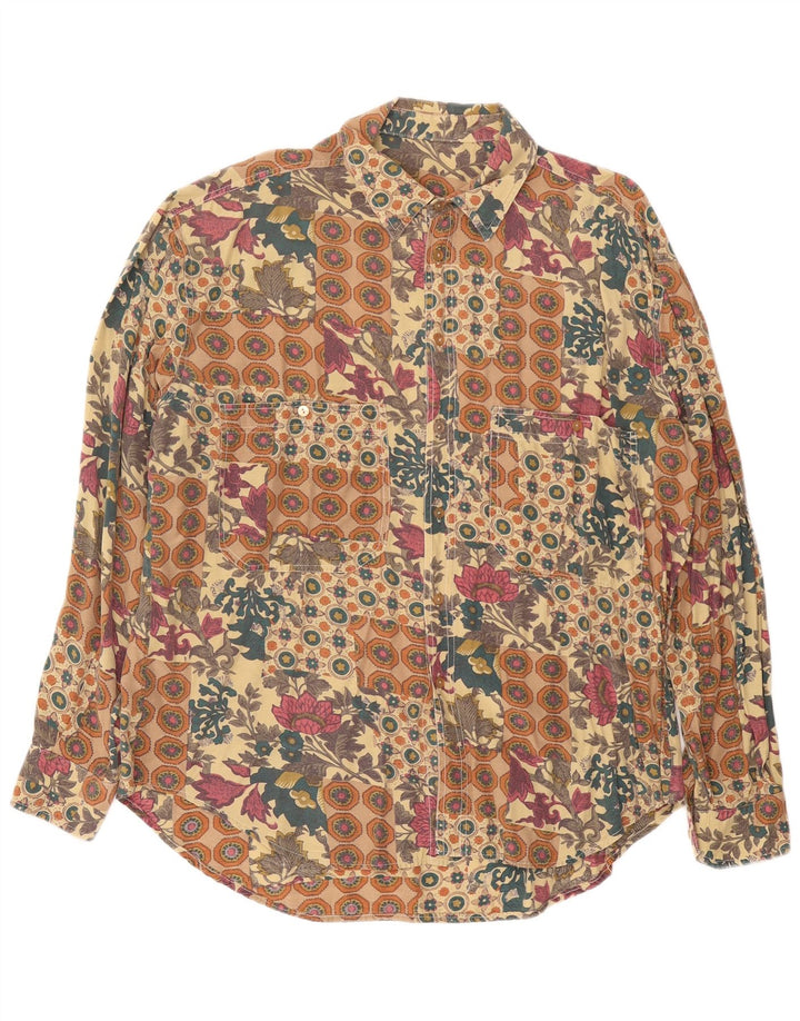 Ανδρικό πουκάμισο VINTAGE XL Μπεζ Floral