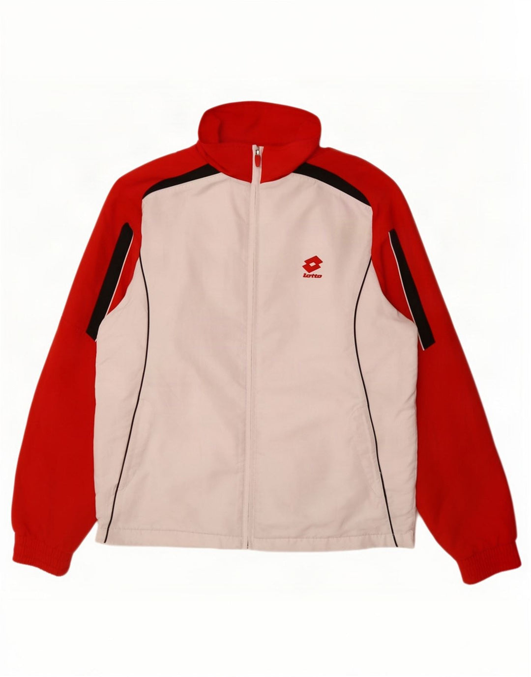 Ανδρική φόρμα Lotto Top Jacket UK 38/40 μεσαίου λευκού χρώματος πολυεστέρας