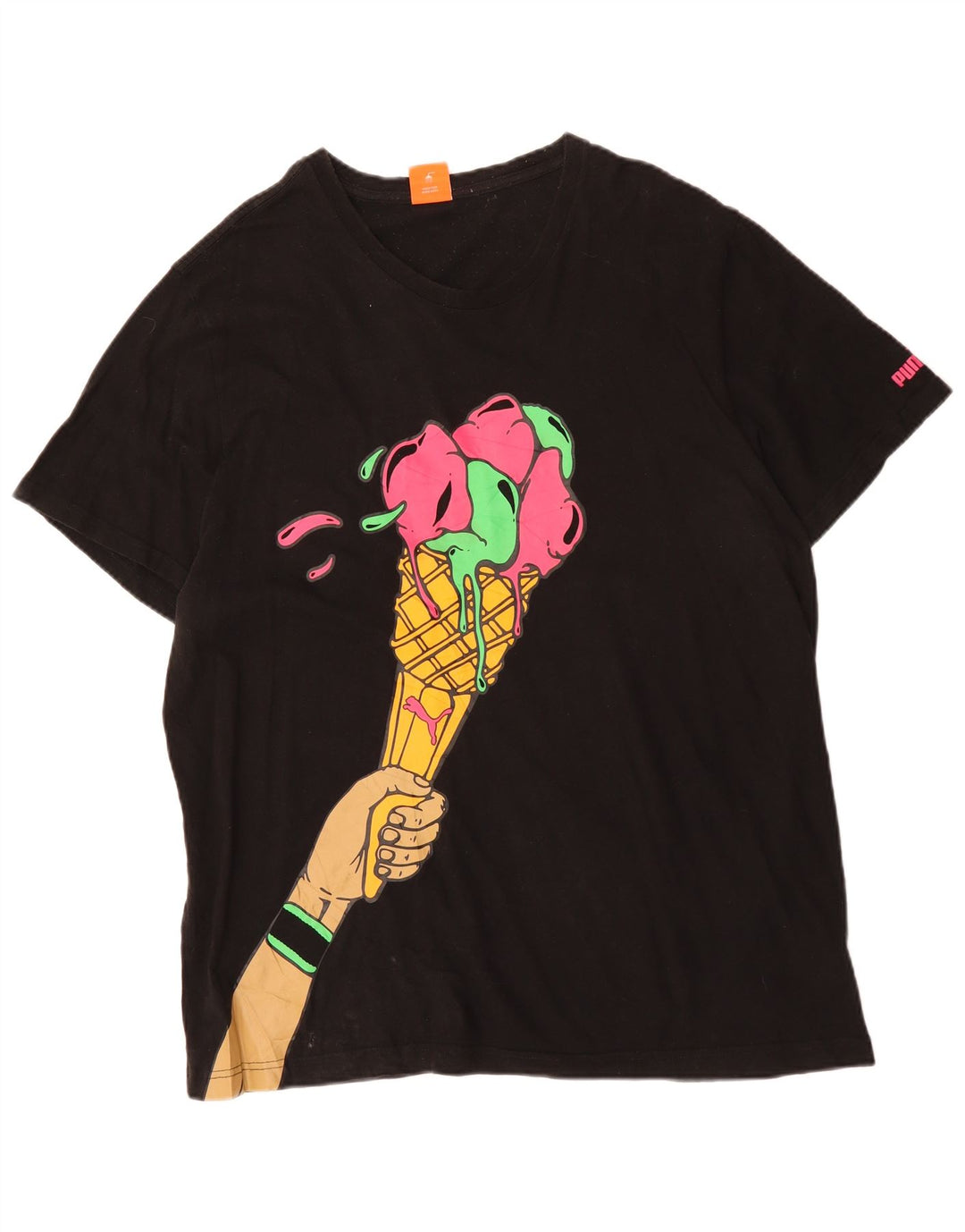 Ανδρικό γραφικό T-Shirt PUMA Top 2XL Μαύρο βαμβακερό