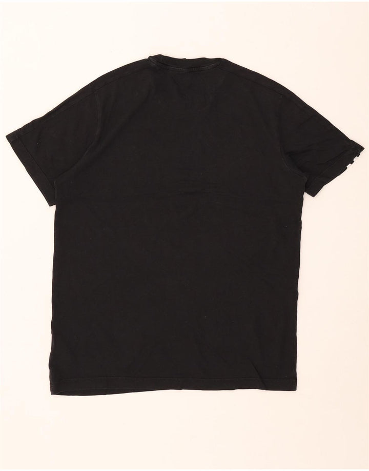 Ανδρικό T-Shirt Adidas Τοπ μεσαίο μαύρο βαμβακερό