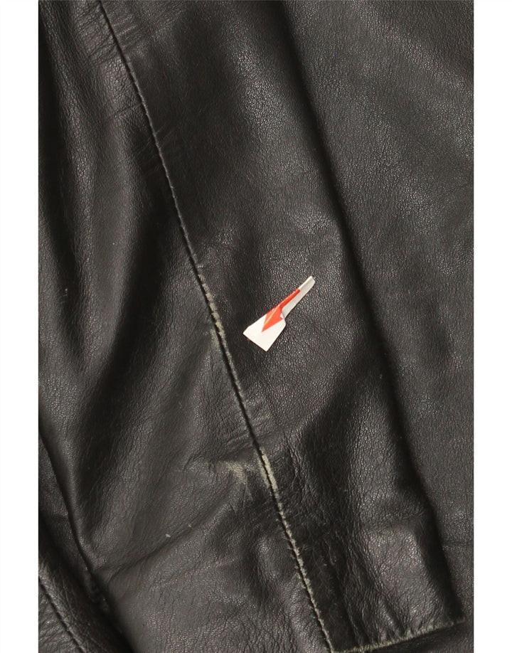 St. Bernard Γυναικείο Δερμάτινο Μπουφάν UK 10 Small Black Leather