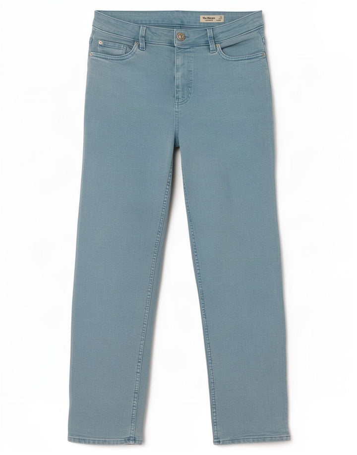 Marks & Spencer Γυναικεία Straight Jeans UK 12 Medium W30 L27 Turquoise