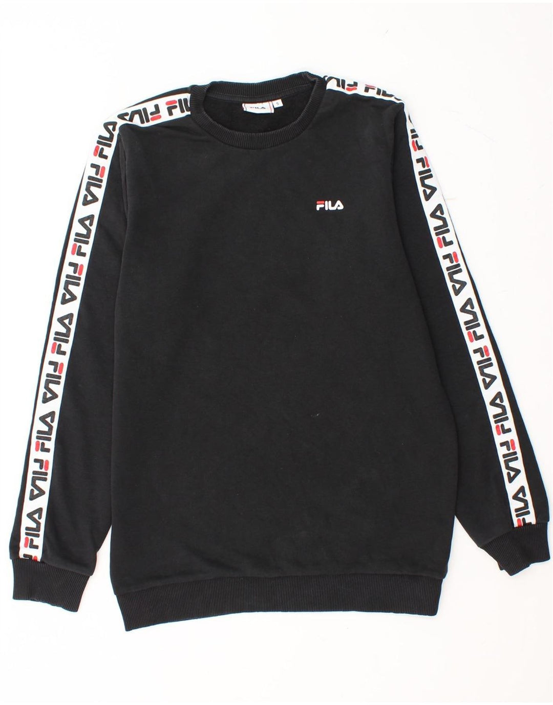 Ανδρικό γραφικό φούτερ FILA Jumper Small Black Colourblock Βαμβακερό