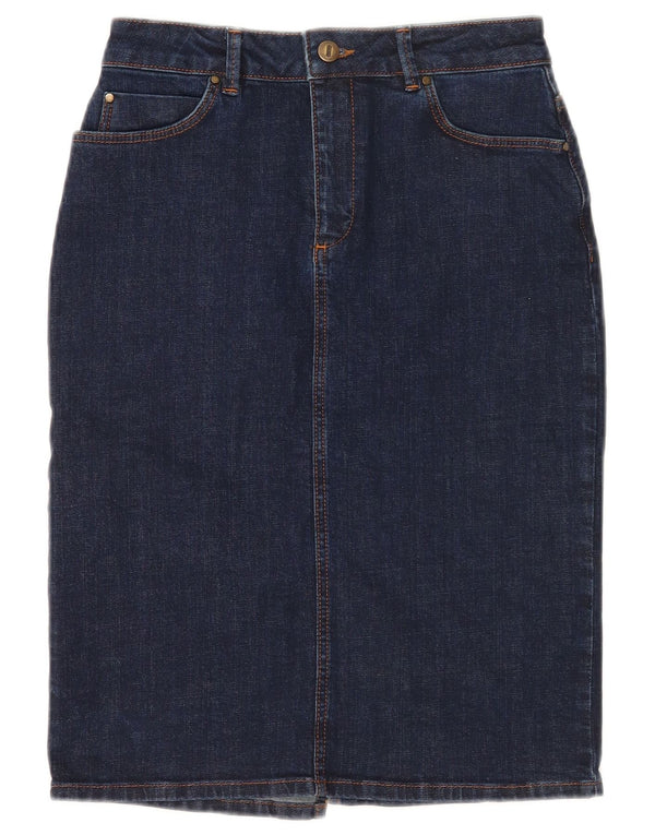 Hobbs Γυναικεία Τζιν Φούστα UK 8 Small W26 Navy Blue Cotton