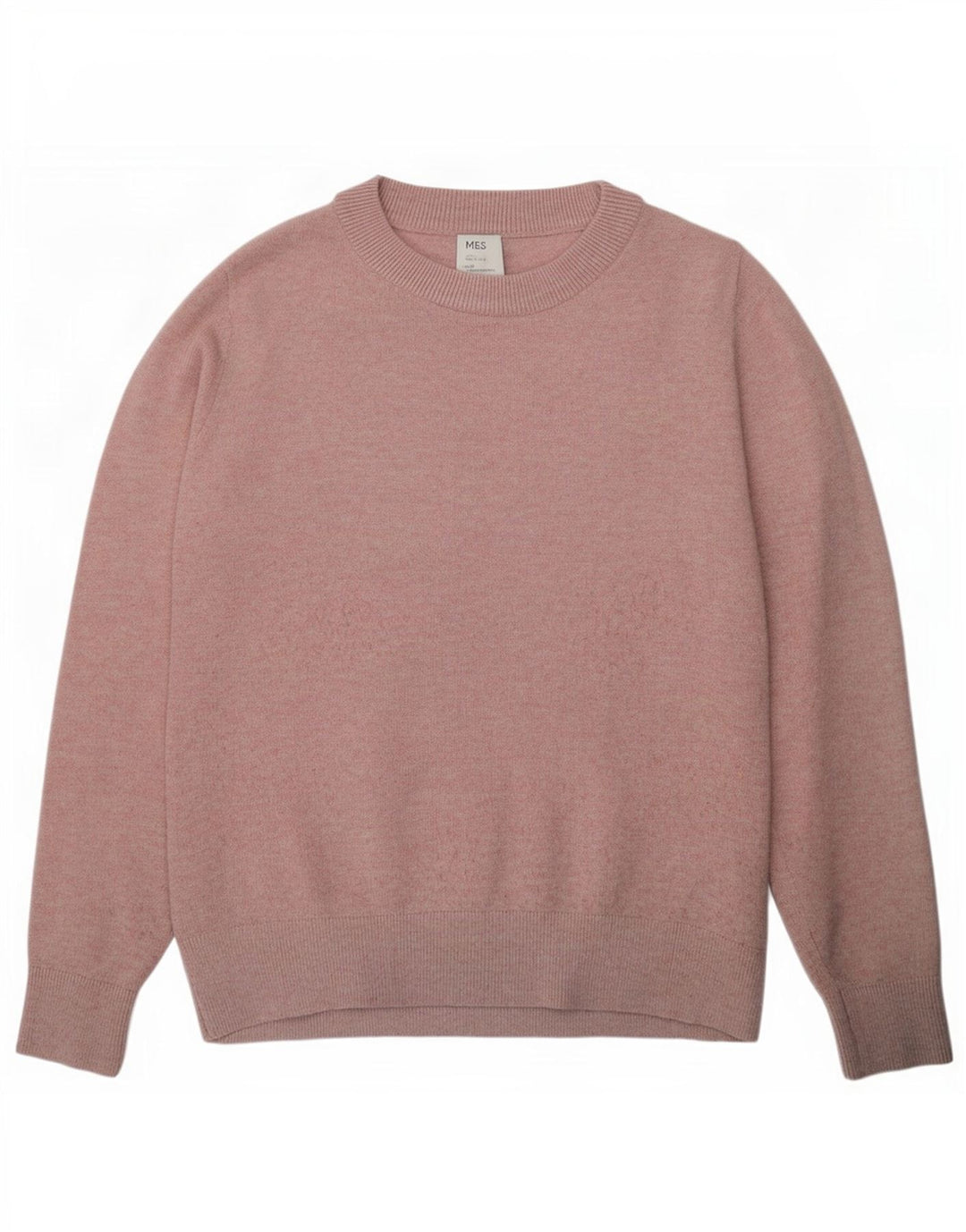 Marks & Spencer Γυναικείο πουλόβερ με λαιμόκοψη UK 10 Small Pink Polyester