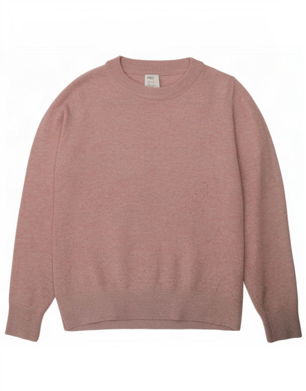 Marks & Spencer Γυναικείο πουλόβερ με λαιμόκοψη UK 10 Small Pink Polyester