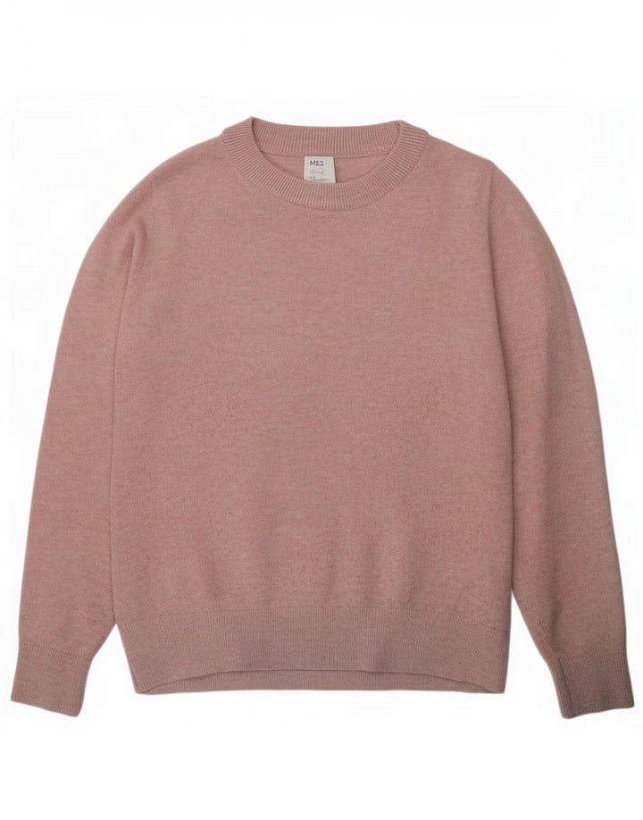 Marks & Spencer Γυναικείο πουλόβερ με λαιμόκοψη UK 10 Small Pink Polyester