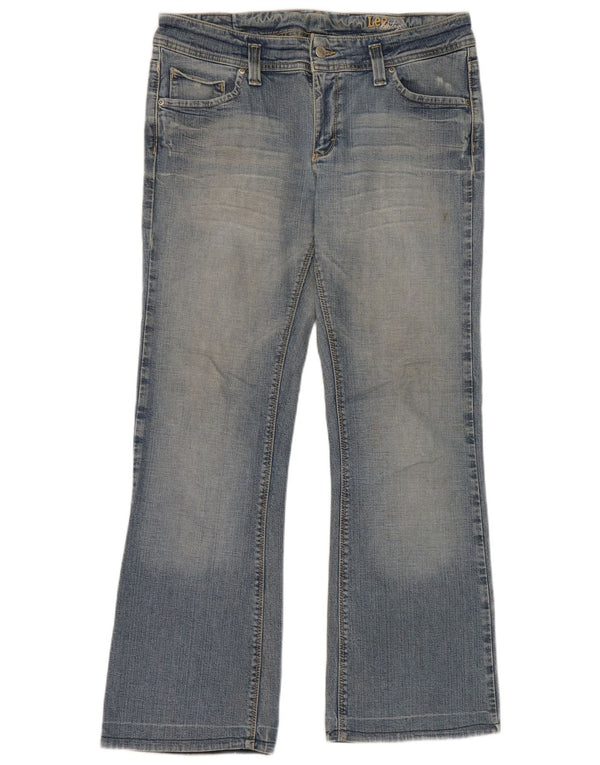 Lee Womens Heritage Bootcut Jeans US 13/14 Μεγάλο W34 L30 Μπλε βαμβακερό