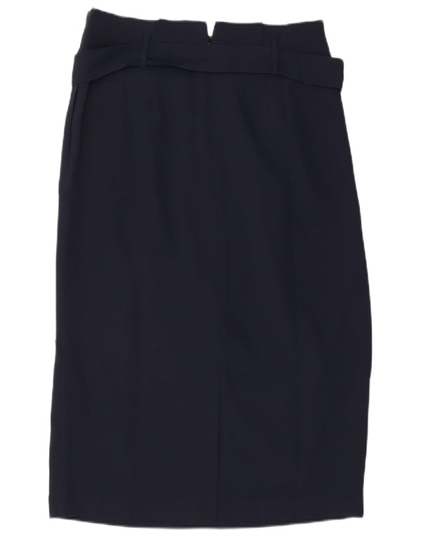 Boden Γυναικεία Midi Pencil Φούστα UK 14 Large W32 Navy Blue Polyester