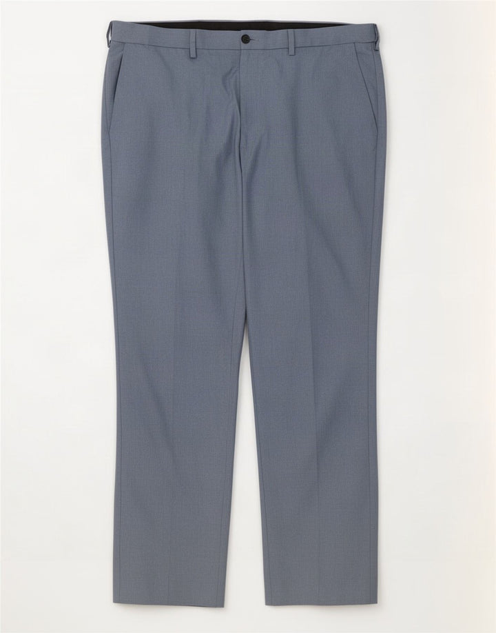 Marks & Spencer Ανδρικό παντελόνι Chino με κανονική εφαρμογή W40 L31 Μπλε πολυεστέρας