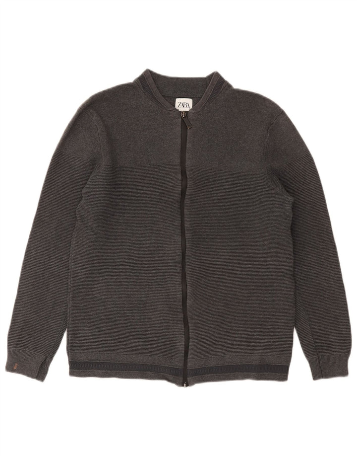 Πουλόβερ Zara Boys Cardigan 11-12 ετών Μεσαίο Γκρι Βαμβακερό