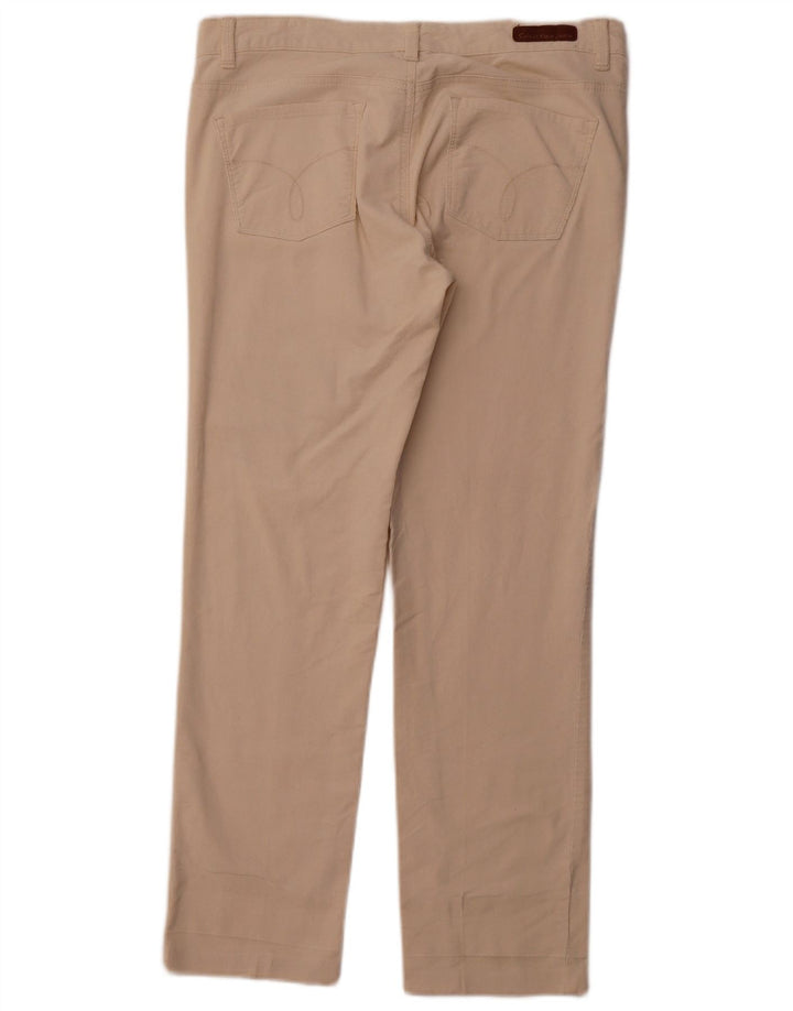 CALVIN KLEIN Γυναικείο Skinny Παντελόνι Κοτλέ US 12 Μεγάλο W31 L28 Μπεζ