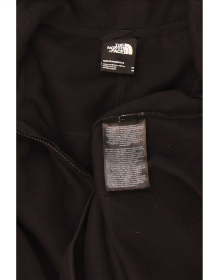 Το ανδρικό φλις φερμουάρ North Face, μεσαίο μαύρο πολυεστέρας