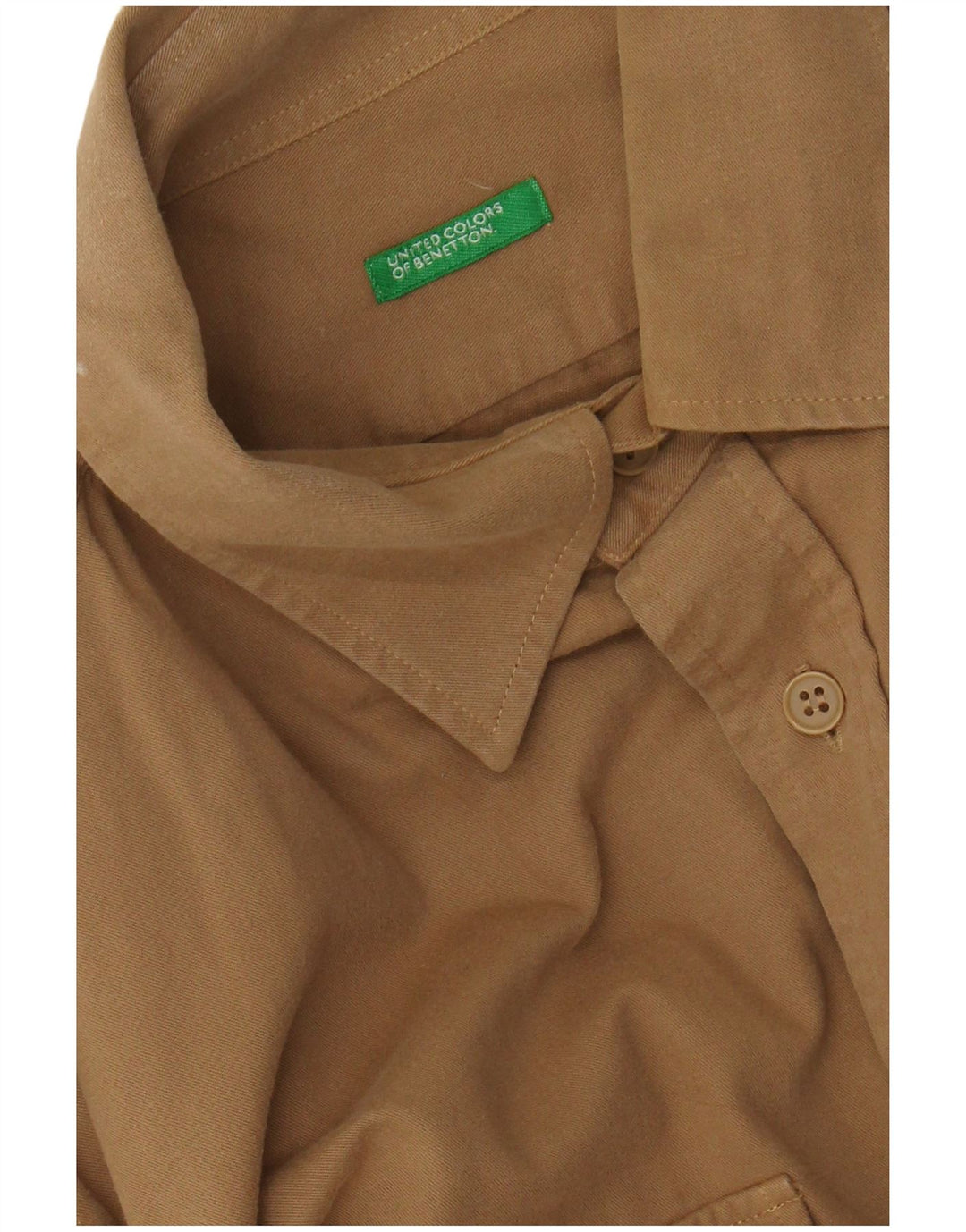 BENETTON Ανδρικό πουκάμισο Military Flannel Medium Beige