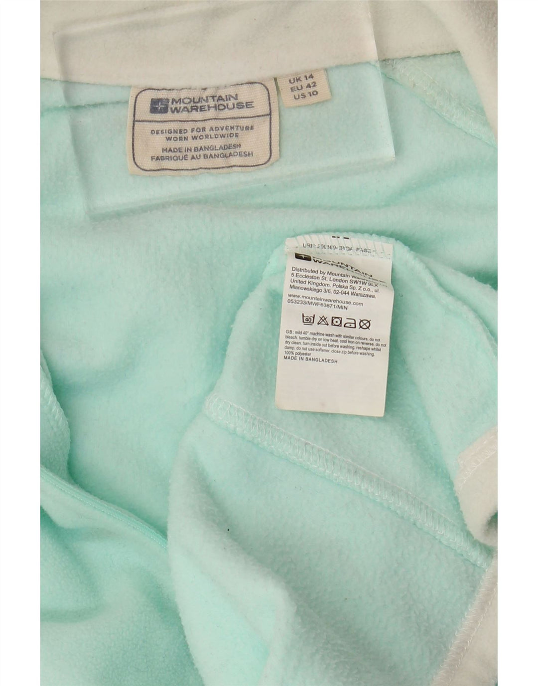 MOUNTAIN WAREHOUSE Γυναικείο φερμουάρ Fleece Jumper UK 14 Large Turquoise