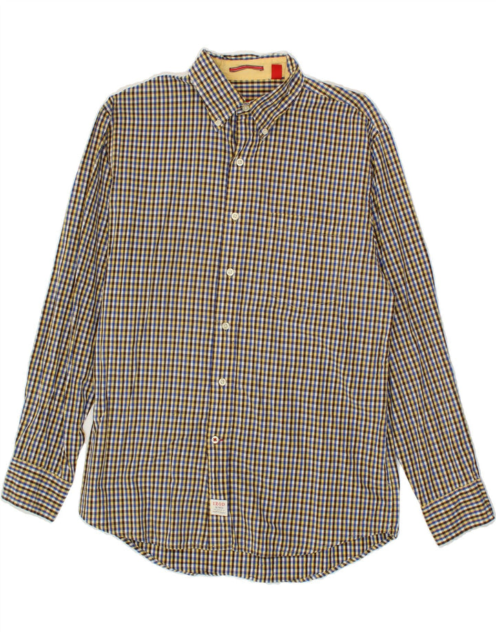 IZOD Mens Shirt Medium Multicoloured Check Cotton Vintage Izod and Second-Hand Izod from Messina Hembry 