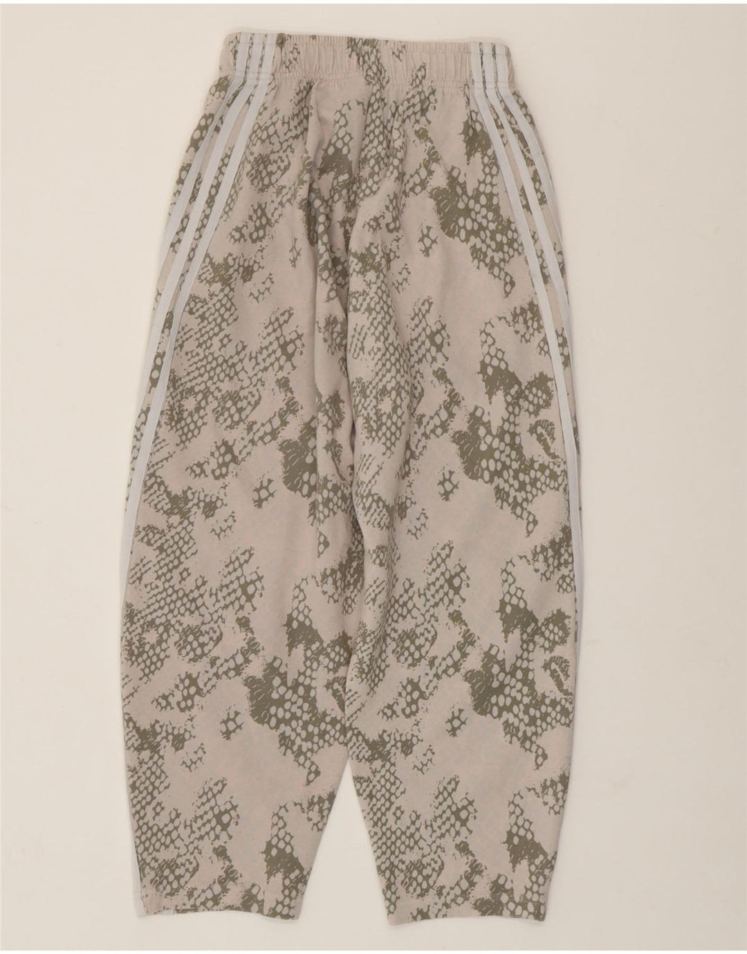 Γυναικεία αθλητική φόρμα ADIDAS Παντελόνι UK 4/6 XS Μπεζ βαμβακερό καμουφλάζ