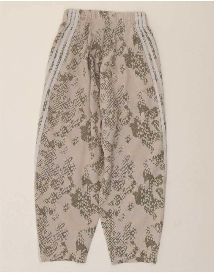 Γυναικεία αθλητική φόρμα ADIDAS Παντελόνι UK 4/6 XS Μπεζ βαμβακερό καμουφλάζ