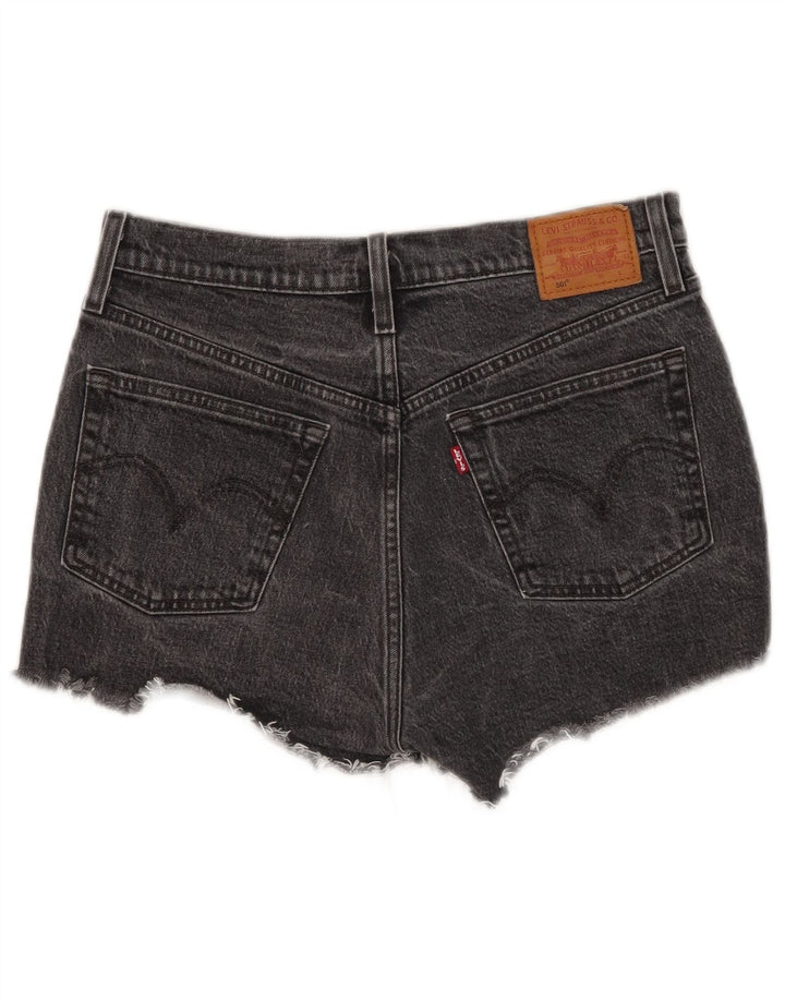 Γυναικείο σορτς Levi's 501 τζιν W28 μεσαίο μαύρο βαμβακερό