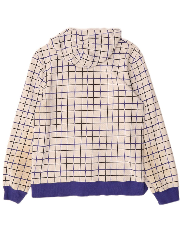 Nike Boys Hoodie Jumper 13-14 Years XL White Check Cotton