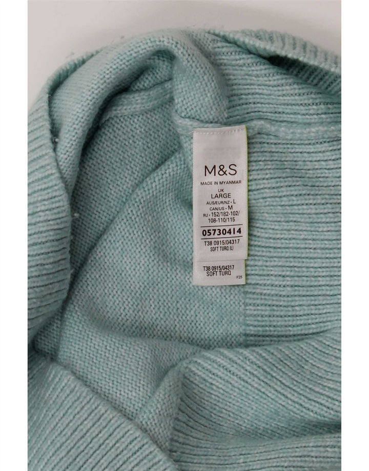 Marks & Spencer Γυναικείο πουλόβερ με λαιμό χελώνα UK 16 μεγάλο τιρκουάζ
