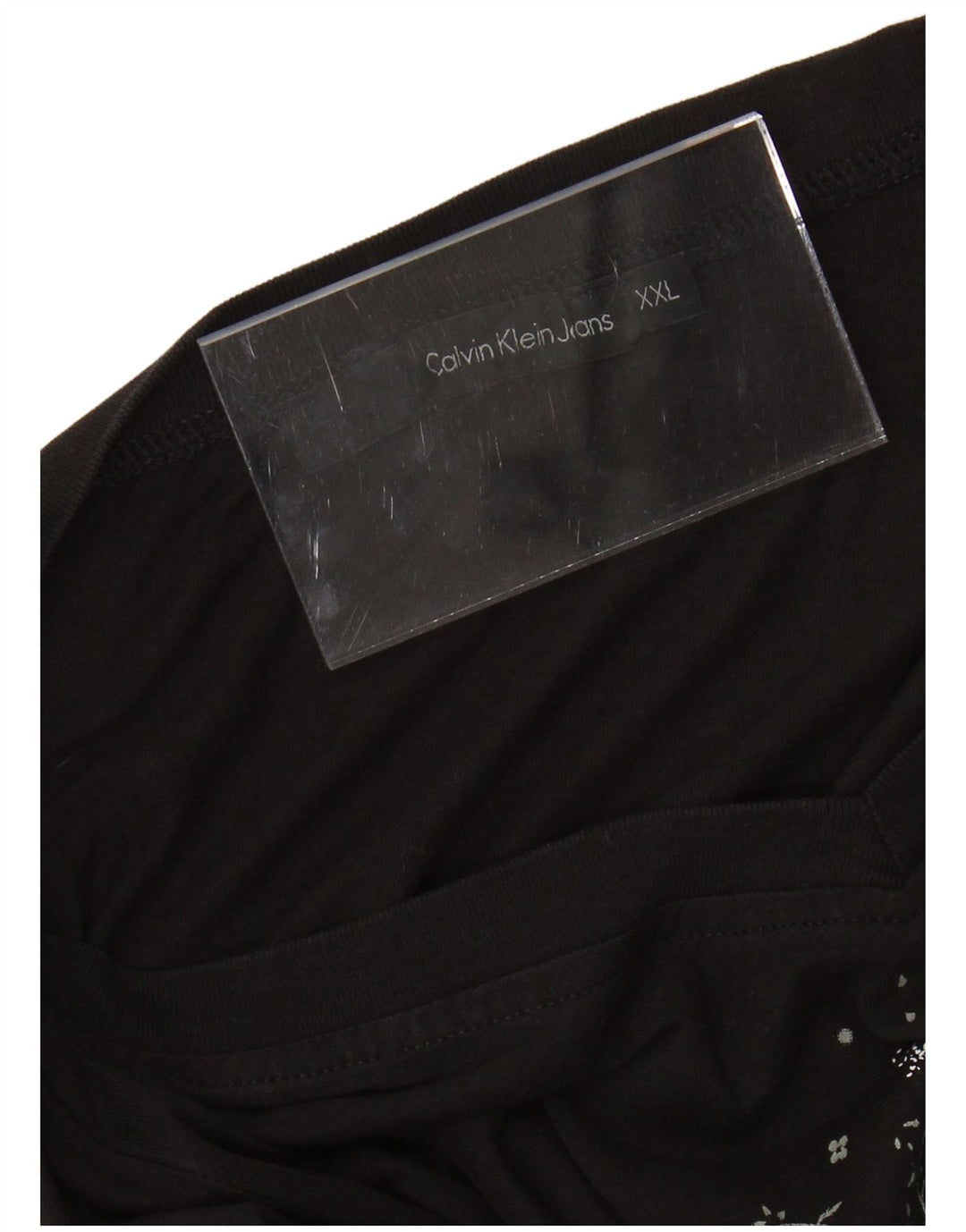 Γυναικείο γραφικό μπλουζάκι CALVIN KLEIN JEANS Top UK 20 2XL Μαύρο