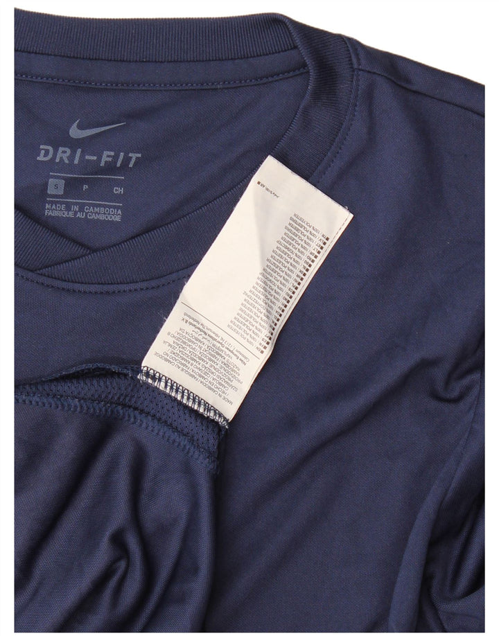 Ανδρικό μπλουζάκι Nike Dri Fit Small Small Navy Blue Polyester