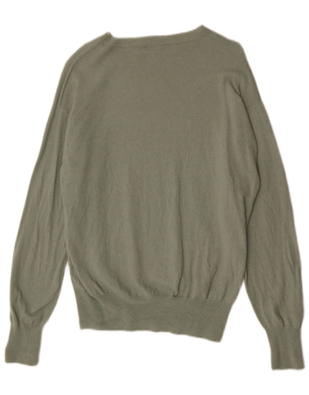 Zara Γυναικείο πουλόβερ με λαιμόκαυστο UK 14 Medium Khaki Wool