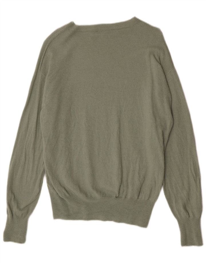 Zara Γυναικείο πουλόβερ με λαιμόκαυστο UK 14 Medium Khaki Wool