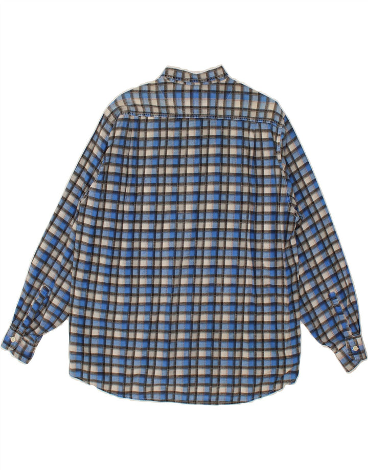 TREND Mens Shirt Small Blue Check Cotton Vintage Trend and Second-Hand Trend from Messina Hembry 