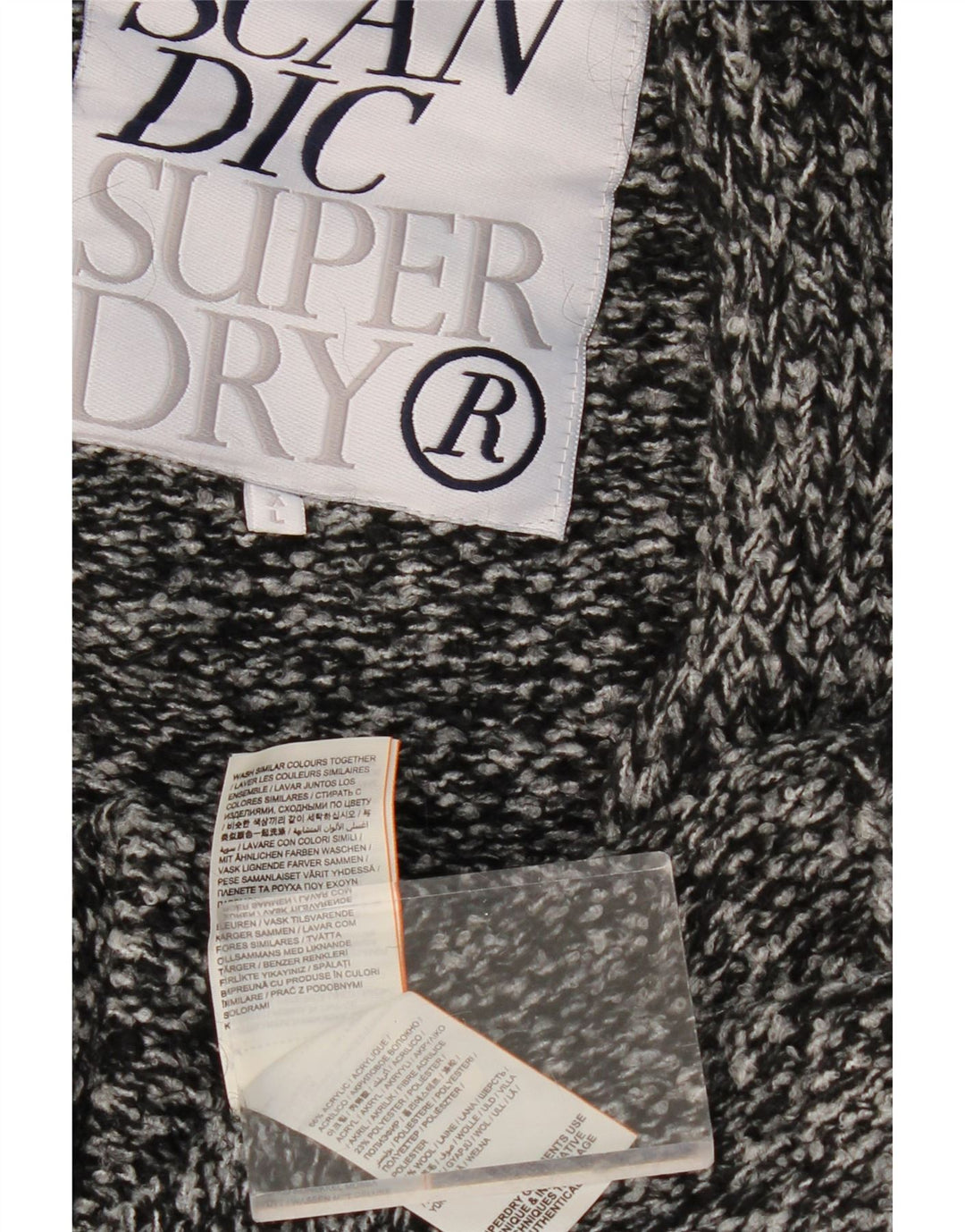 SUPERDRY Γυναικείο πουλόβερ Longline Ζακέτα UK 18 XL με γκρι φλιτζάνια