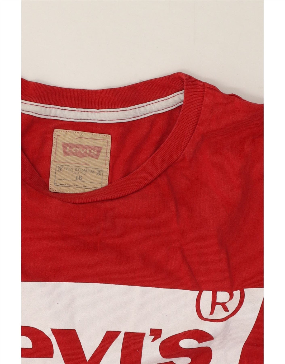 LEVI'S Boys Graphic T-Shirt Top 15-16 Years Red