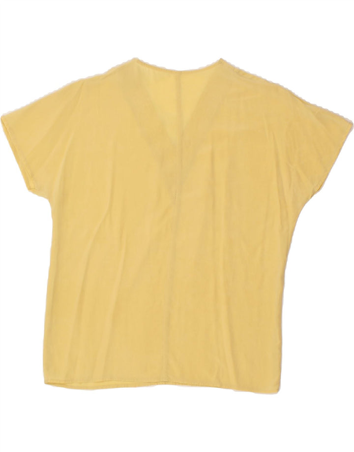 VINTAGE Womens Blouse Top UK 14 Medium Yellow Vintage Vintage and Second-Hand Vintage from Messina Hembry 