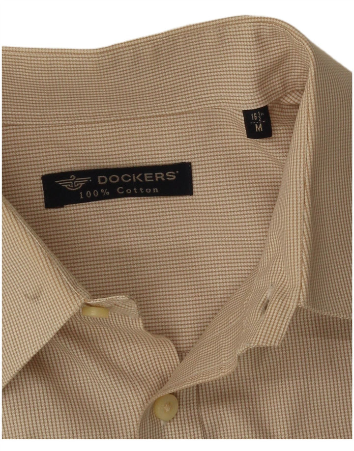 Ανδρικό πουκάμισο Dockers μέγεθος 16 1/2 Μεσαίο μπεζ βαμβακερό Houndstooth